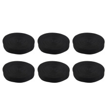 6pcs 25mmx20m Roll Nylon Tape Strap for Webbing Bag Strapping Belt Making DIY  - Black