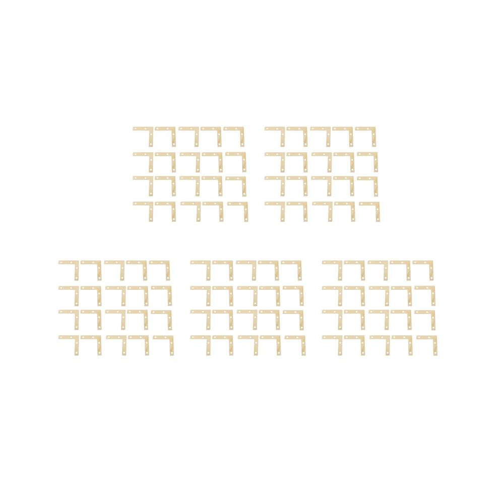100 Pcs 51Mm Flat Corner Right 90Âº Angle Bracket Repair Plate Fixing Brace 4712280183255