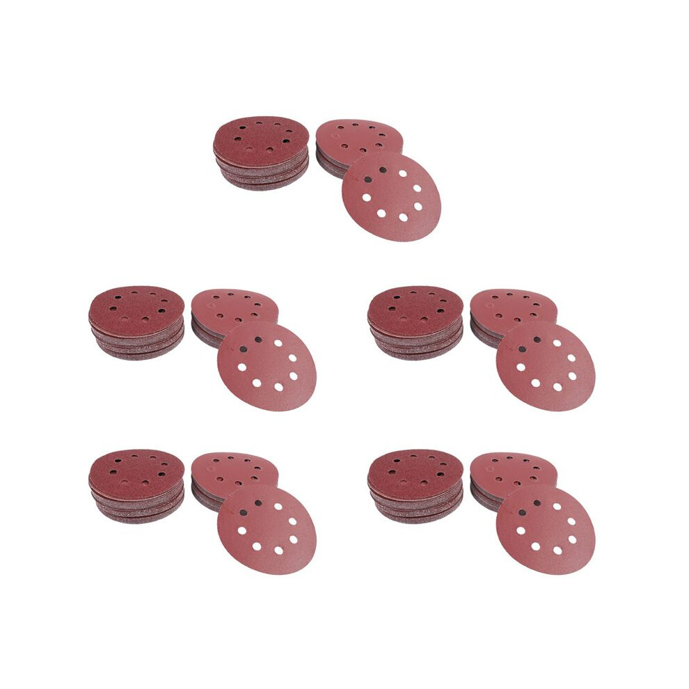 300Pcs 5 Inch Sanding Discs Sandpaper Assorted 60 80 120 180 240 320 Grits For Power Random Track Sanders 6031386914715