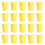 100 Paper Cups (9oz) - Plain Solid Colours Birthday Party Tableware Catering(Yellow) 2