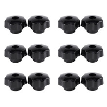 12 Pcs M10 Female Thread Nuts 50mm Plastic Star Clamping Knob Grip