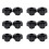 12 Pcs M10 Female Thread Nuts 50mm Plastic Star  Clamping Knob Grip 1