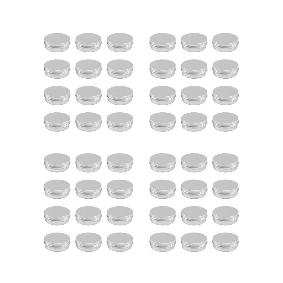 48 X 50ml Aluminium Make  Pots 50ml Capacity Empty Small Cosmetic/Candle/Spice Pots Tins Jars