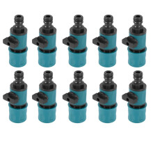 Plastic Valve with Quick Connector Agriculture Garden Watering Prolong Hose Irrigation Pipe Fittings Hose Adapter 10 Pc