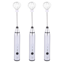 3X Rechargeable Electric Milk Frother with 6 Whisks, Handheld Foam Maker for Coffee, Latte, Cappuccino, Hot Chocolate