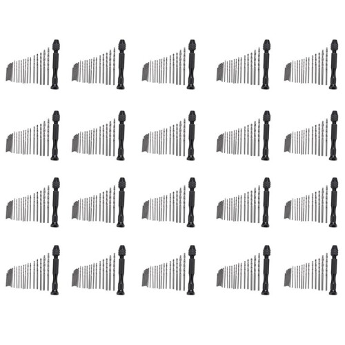 Hand Drill Bits Set 620Pcs Hand Drill Set Precision Pin Vise Micro- Twist Drill Bits for Metal Wood