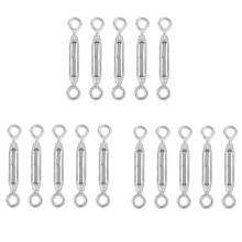 M4 Stainless Steel 304 Eye & Eye Turnbuckle Wire Rope Tension (15Pcs)