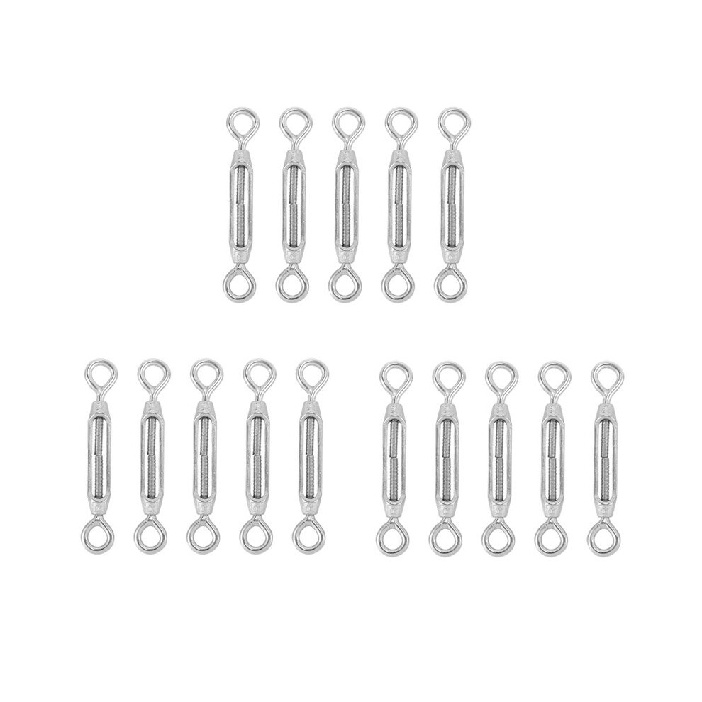 M4 Stainless Steel 304 Eye & Eye Turnbuckle Wire Rope Tension (15Pcs) 6031758809076