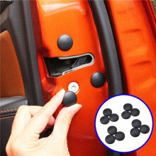48Pcs New Trim Stickers Practical Cover Car Interior Anti-Rust Cap Door Lock Screw Protector,Black