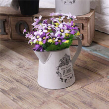 2X Vaso di Fiore di Brocca di Vaso Rustico Rustico Antico Stile Country Francese per La Decorazione Della Festa Nuziale