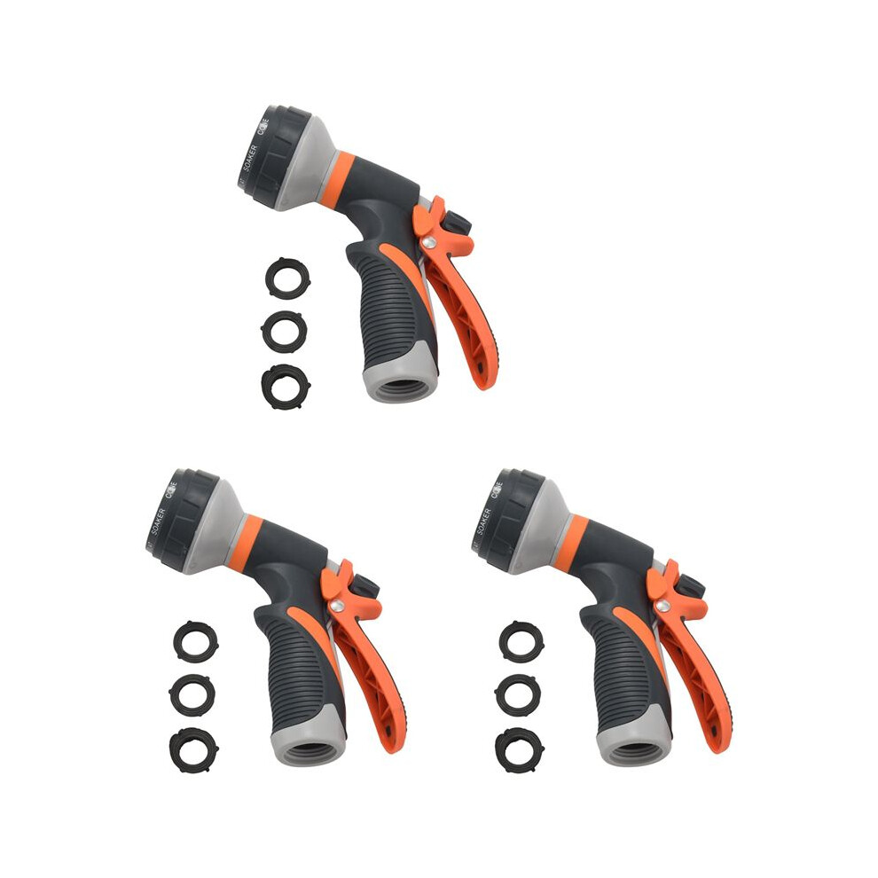 3X Hose Nozzle Garden Hose Nozzle Hose Spray Nozzle Leak Free High Pressure Heavy Duty 8 Pattern-image-OPC-PTNPF7J-NEW