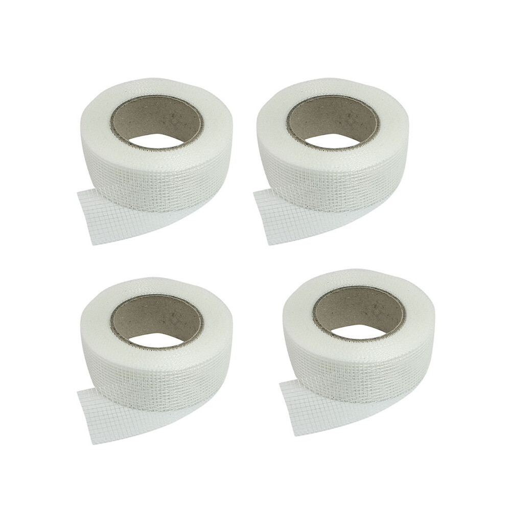 White 4X Self-Adhesive Fiberglass Mesh Tape For Cracks Holes