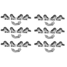 24 Pack 1 Inch Low Profile Casters Wheels Soft Rubber Swivel Caster with 360 Degree Top Plate 100 Lb Total Capacity