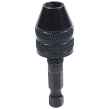 5st 0,3-3,6 mm NyckellöS Borrchuck Skruvmejsel Slagskruvdragare Adapter 1/4 Tum Skaftborr Svart