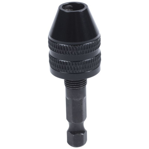 5pcs 0,3-3,6 mm Mandril de Broca Sem Chave Chave de Fenda Adaptador de Chave de Impacto 1/4 Polegadas Broca de Haste Preta