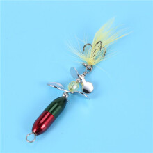 10X Long Casting Spinner Bait Fishing Lure Double Tail Propeller Trout Carp Catfish Artificial Ice Fishing Lures 10g