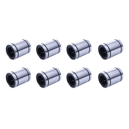 8X LM20UU 20mm Inside Dia Linear Motion  Bush Bearing Bushing Silver