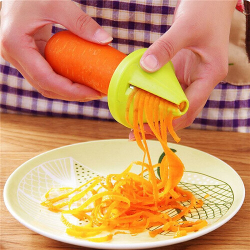 2X Kitchen Gadget Funnel Vegetable Radish Cutter Shred Spiral Device 2