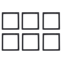 6X Square 3D Albums Floating Frame Holder Coin Box Jewelry Display Show Case, 9X9cm (with Base)