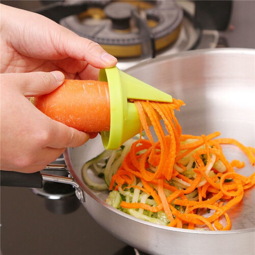 2X Kitchen Gadget Funnel Vegetable Radish Cutter Shred Spiral Device