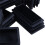 Plastic Rectangle Blanking End Tube Caps Inserts 25x50mm 240pcs Black 8