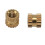 M2 X 3mm Brass Cylinder Knurled Threaded Round Insert Embedded Nuts 300pcs 3