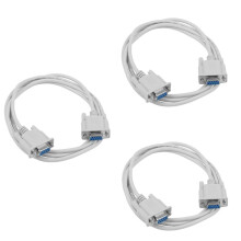 3PC 5ft F / F Serial RS232 Null Modem Cable Female to Female DB9 FTA  Connection 9 Pin Data COM Cable Converter PC