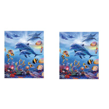 2X 5D Diy Diamant Malerei Dolphins Tier Volle Runde Diamant Stickerei Kreuzstich Diamant Kristall Wandmalerei