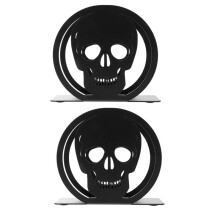 2X Cocktail ServetthåLlare Halloween Skull Design Svart VäVnadshåLlare JäRnpapper ServetthåLlare Organizer