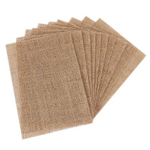30 Pcs Natural Hessian Burlap Place Mat Table Placemats Coaster Dining Decor
