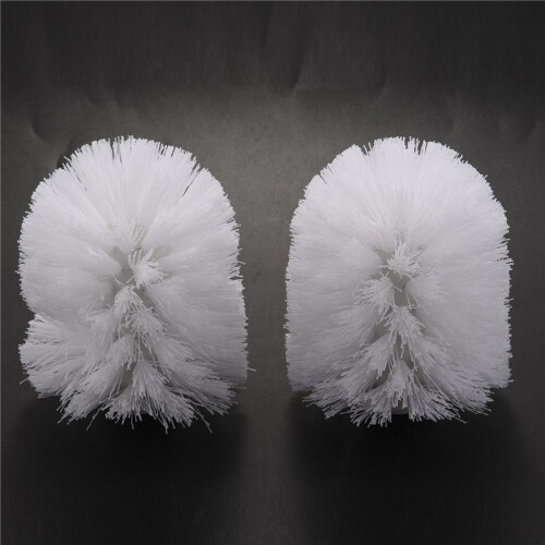 Replacement Spare Bathroom Accessory Plain Plastic Toilet Cleaning Brushes  Holders White (8x White Heads) 2
