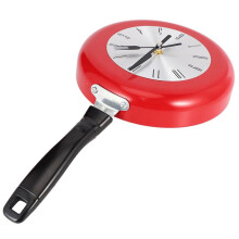 2X Wandklok Metaal Koekenpan Ontwerp 8 Inch Klokken Keuken Decoratie Nieuwigheid Kunst Horloge