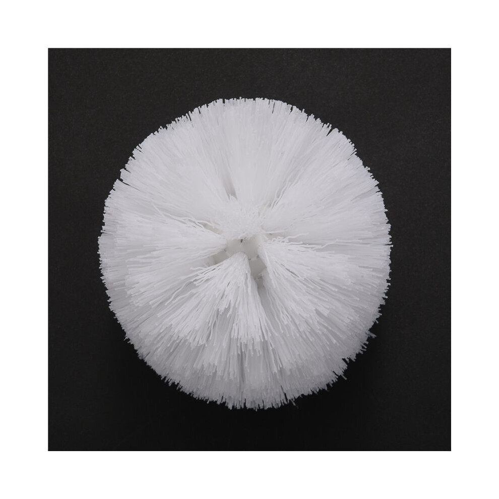 Replacement Spare Bathroom Accessory Plain Plastic Toilet Cleaning Brushes  Holders White (8x White Heads)