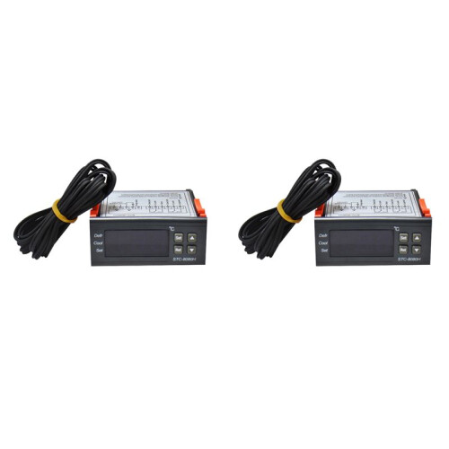 2X STC-8080H Temperature Controller Refrigerator Thermostat Digital Display Microcomputer Temperature Controller 220V