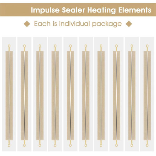 20Pcs Impulse Sealer Replacement Parts 12Inch Heat Seal Strips Replacement Elements Grip Impulse Sealer Heating Element 1