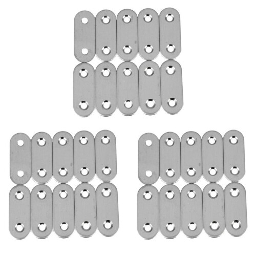 Flat Mending Plates Repair Fixing Joining Brackets 40x15mm 30pcs