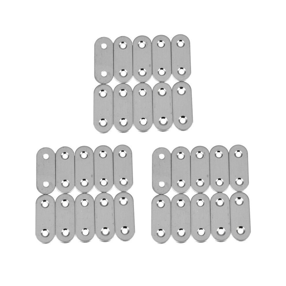 Flat Mending Plates Repair Fixing Joining Brackets 40X15mm 30Pcs 6033321303226
