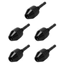 5Stück 0,3-8mm 1/4 Zoll Keyless Bohrfutter Schraubendreher Schlagschrauber Adapter Sechskantschaft Bohrer Grinder Quick Change Adapter
