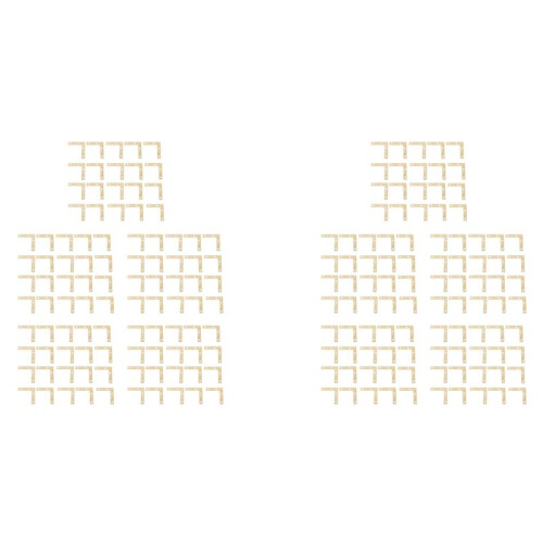 200 Pcs 51mm Flat Corner Right 90º Angle Bracket Repair Plate Fixing Brace