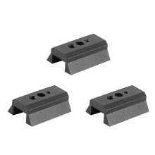 3X Zwaluwstaartrailplaat Telescoopzoekerbasisafstandhouder Astronomie Telescoopmontage Accessoires Gids Zwaluwstaartrail, Zwart