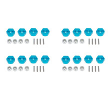 16Pcs Metal 12MM Wheel Hex Adapter for  TT01 TT-01 TT02 XV01 TB-04 WT-01N 1/10 RC Car Upgrade Parts
