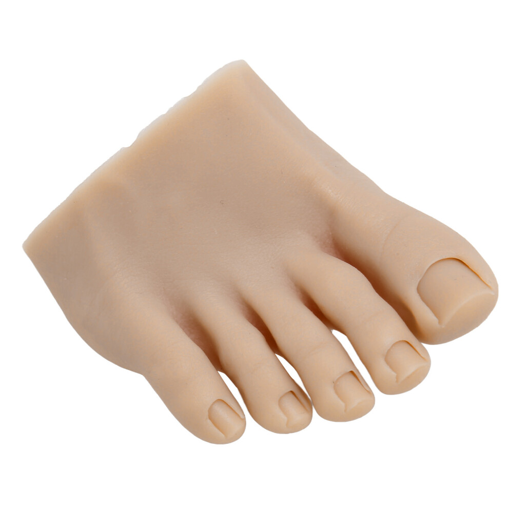 Dark Skin Silicone Fake Half Foot Model for Nail Art & Tattoo Practice