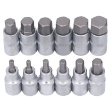12PCS Steel Drive Socket Set H5-H22 1/2in Impact Tool