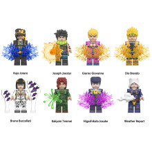 8PCS JoJo's Bruno Buccellati Adventure Fit LEGO Minifigures Blocks Kit