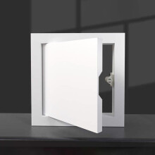 Magnetic Push‑to‑Open Access Panel for Drywall, Paintable Steel Wall Service Door 200x400mm