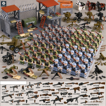 64-piece WWII Military Group Set: Army Soldiers, Doll Assembler Toys