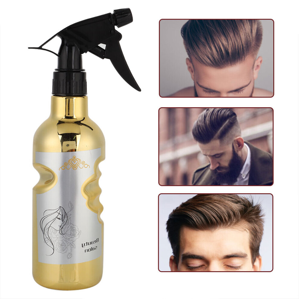 Gold 500Ml Ultra Fine Water Mist Hairdressing Spray Bottle Water Sprayer For Barber( )