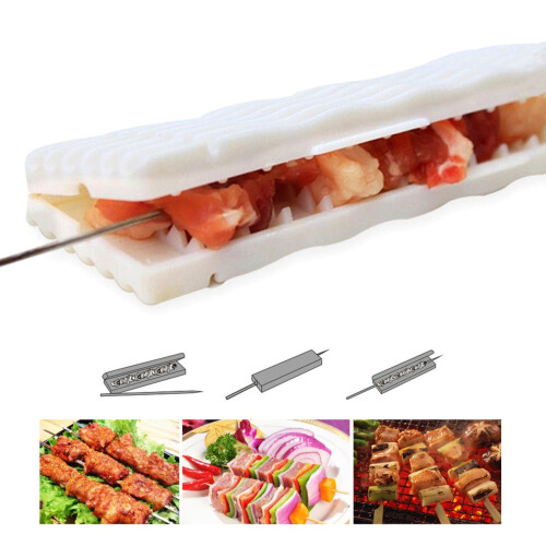 BBQ Skewer Machine with Fast Skewering System, Adjustable Spacing, Easy Cleaning Kebab Maker Box 1