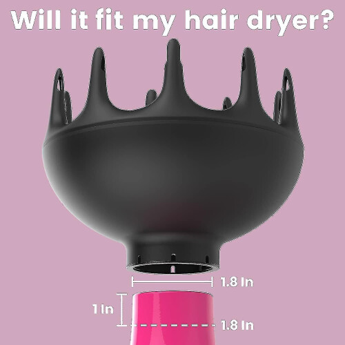 Diffuseur de cheveux Black Orchid grand format pour cheveux bouclés et naturels - Professionnel 1
