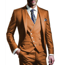 (Braun, XXS) Slim-Fit-Herrenanzug, 3-teiliger Smoking-Anzug